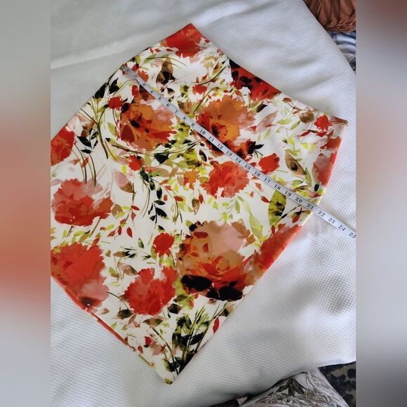 Kasper Red and Orange Knee-Length Pencil Skirt - Picture 5 of 9